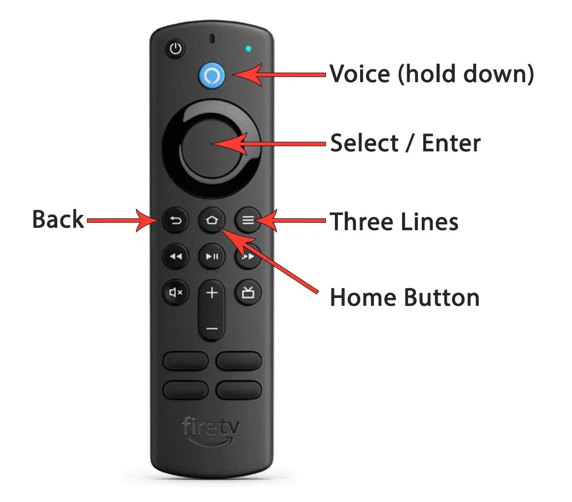 Amazon Firestick remote — start the Apollo Group TV install