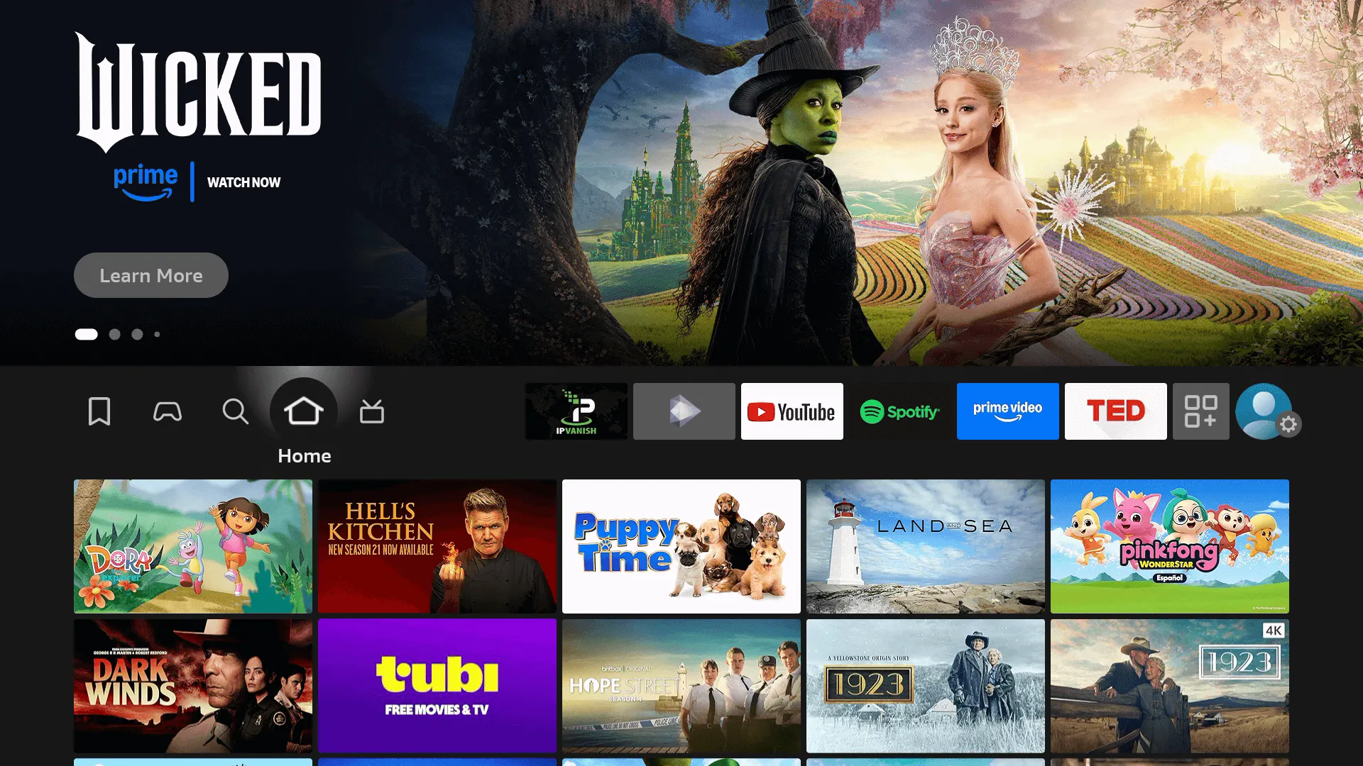 Firestick home screen — Apollo Group TV install step 2